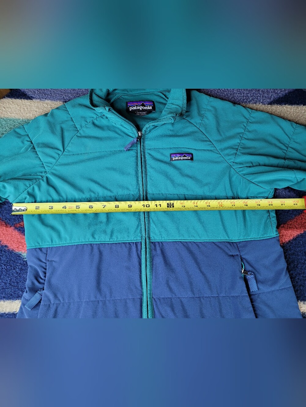 Patagonia Pack In Jacket Womens Large Borealis Green Blue Full Zip - Picture 7 of 8